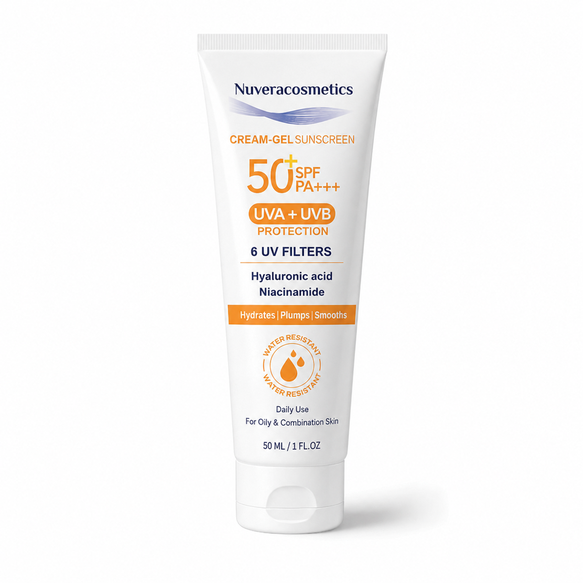 Nuveracosmetics Cream-Gel Sunscreen 50+ SPF PA+++ 50 Millilitre
